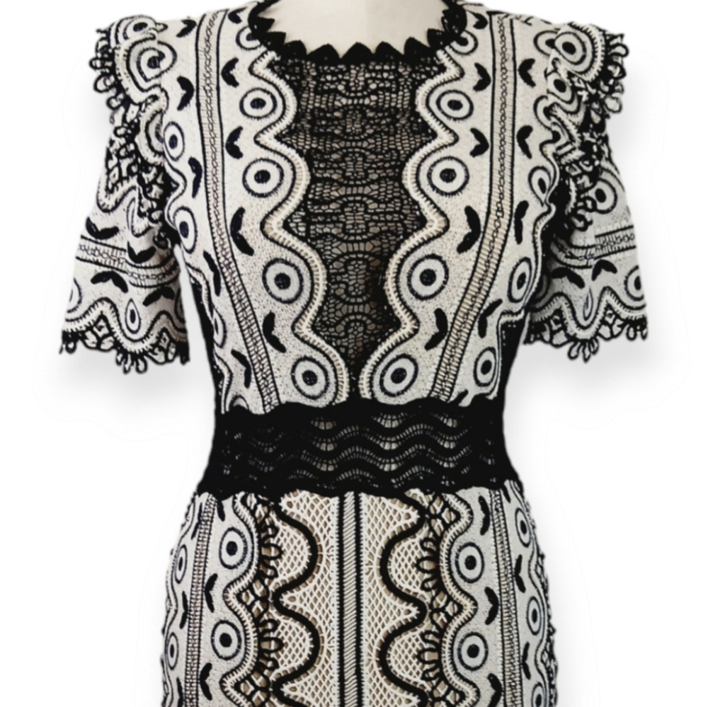 SEA New York Lola Crochet Lace Dress XS 2 - Picture 7 of 11